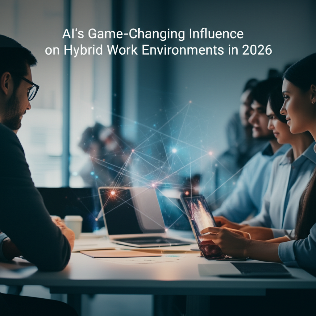 Hero image for article: AI's Game-Changing Influence on Hybrid Work Environments in 2026